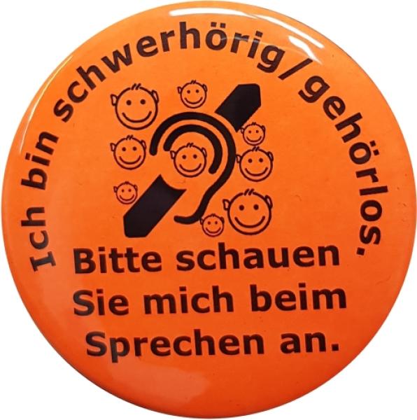 ICH BIN SCHWERHÖRIG NEONORANGE